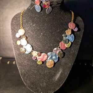 Multicolor  Necklace And Earrings Set